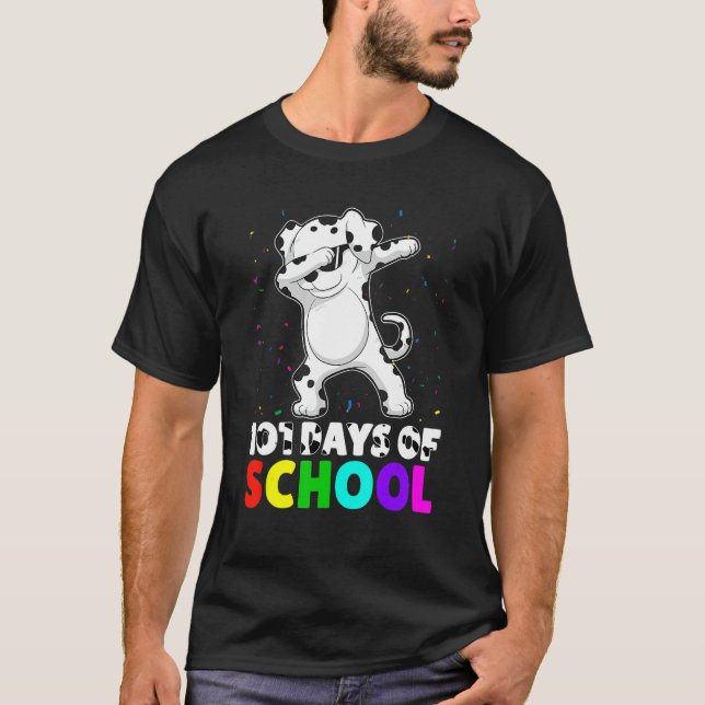 101 Days Smarter Dog Lover School Teachers Student T-Shirt (Front)