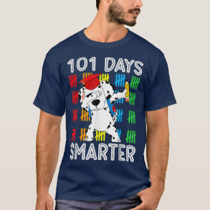 101 Days Smarter Teacher 100 Days Of School Dalmat T-Shirt