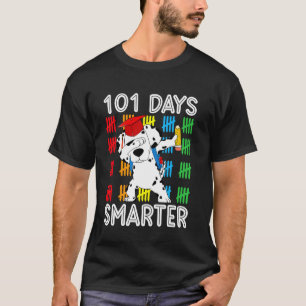 101 Days Smarter Teacher 100 Days Of School Dalmat T-Shirt