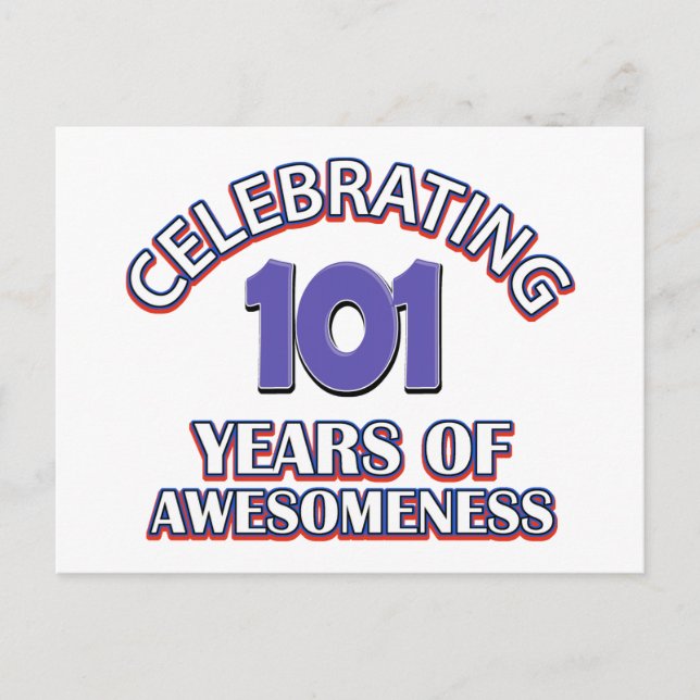 101 year gift designs postcard (Front)
