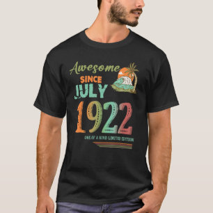 101 Year Old Awesome Since June 1922 101st Birthd T-Shirt