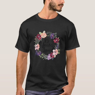 101 Years Loved Floral 101th Birthday Women 101 Ye T-Shirt