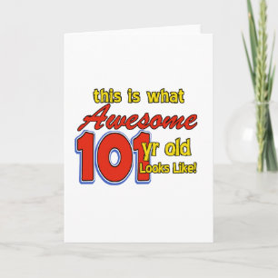 101 YEARS OLD BIRTHDAY DESIGNS CARD