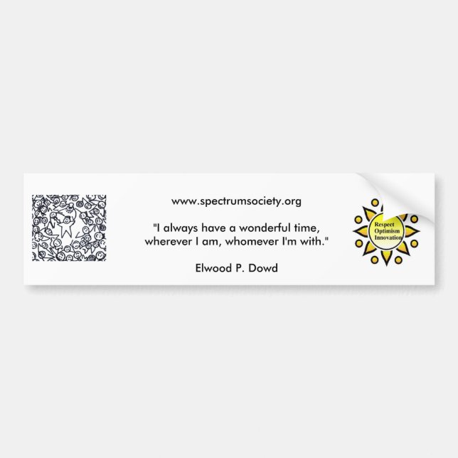 101FriendsCard2, sunlogo, www.spectrumsociety.o... Bumper Sticker (Front)