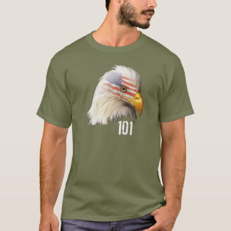 101st AB T-shirt with eagle and flag U.S.A - M1