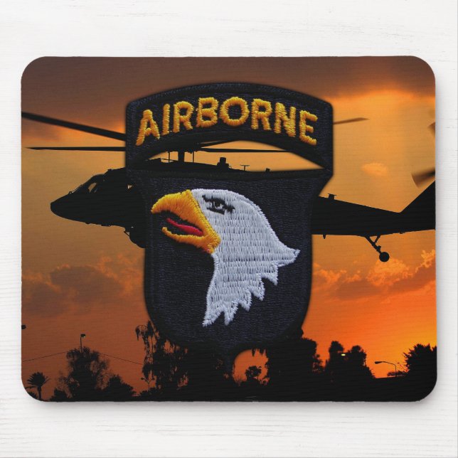 101st ABN DIV Airborne Division Screaming Eagles Mouse Mat (Front)