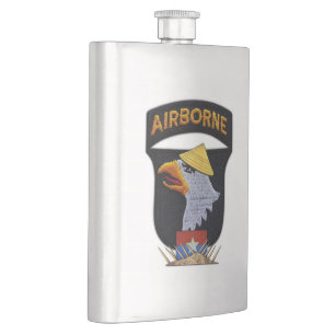 101st ABN Screaming Eagles Vietnam War Vets LURPS Hip Flask