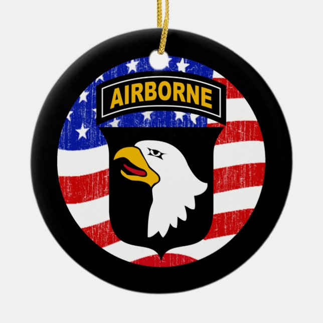 101st AIRBORNE Ceramic Tree Decoration (Front)
