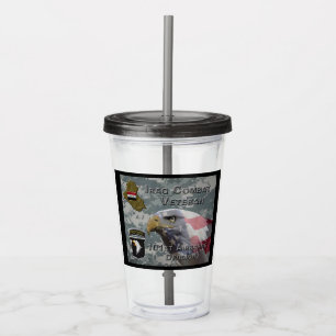 101st Airborne Div Iraq Combat Veteran Acrylic Tumbler