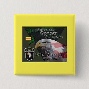 101st Airborne Div Vietnam Combat Veteran 15 Cm Square Badge