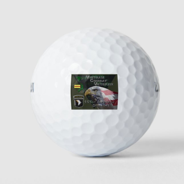 101st Airborne Div Vietnam Combat Veteran Golf Balls (Front)
