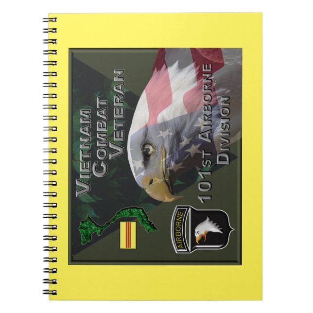 101st Airborne Div Vietnam Combat Veteran Notebook (Front)