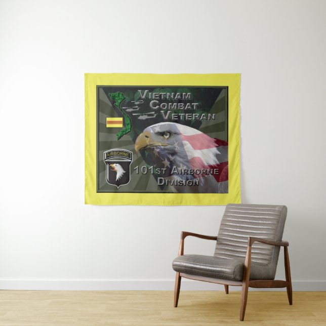 101st Airborne Div Vietnam Combat Veteran Tapestry (In Situ (Horizontal))