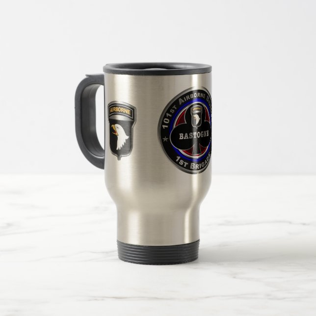 101st Airborne Division 1st Brigade ‘Bastogne’  Travel Mug (Front Left)