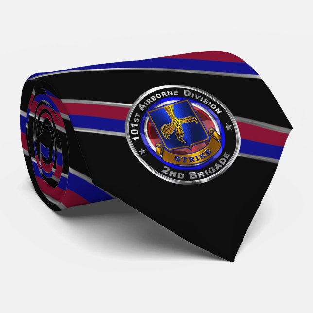 101st Airborne Division 2nd Brigade ‘STRIKE’ Tie (Rolled)