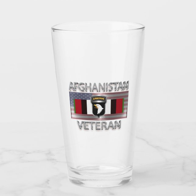 101st Airborne Division Afghanistan Veteran Glass (Front)
