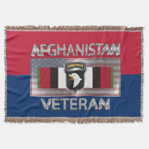 101st Airborne Division Afghanistan Veteran Throw Blanket