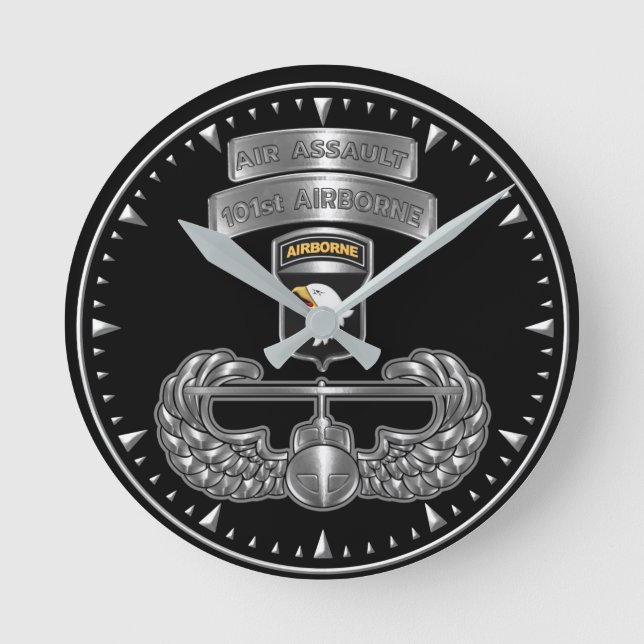 101st Airborne Division Air Assault  Round Clock (Front)