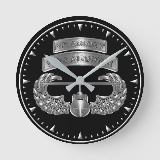 101st Airborne Division Air Assault  Round Clock (Front)