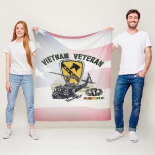 101st Airborne Division Air Cav Vietnam Veteran Fleece Blanket