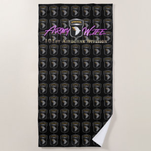 101st Airborne Division Army Wife Beach Towel