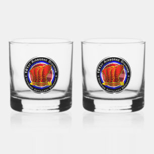 101st Airborne Division Artillery Brigade Whiskey Glass