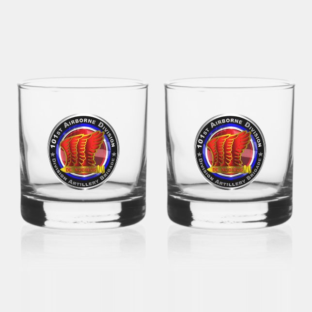 101st Airborne Division Artillery Brigade Whiskey Glass (Front)