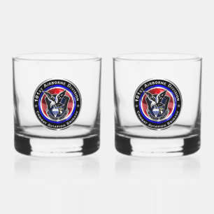 101st Airborne Division Aviation Brigade CAB Whiskey Glass