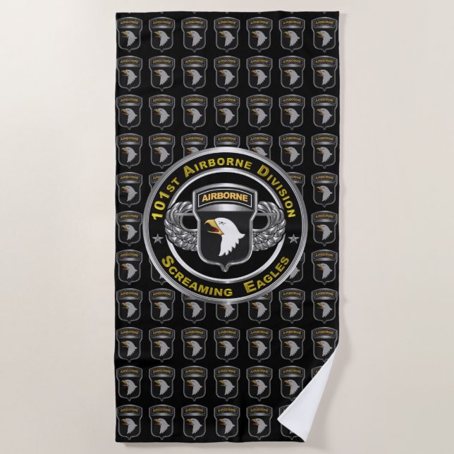 101st Airborne Division  Beach Towel (Front)