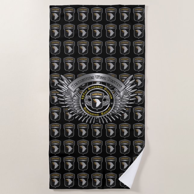 101st Airborne Division  Beach Towel (Front)