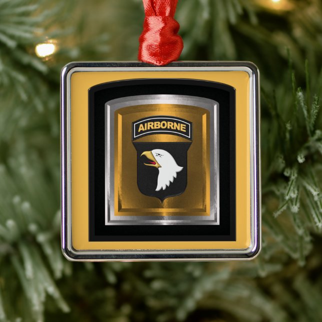 101st Airborne Division Christmas Metal Tree Decoration (Tree)