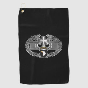 101st  Airborne Division Combat Medic Badge Golf Towel