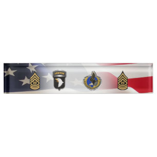 101st Airborne Division CSM Nameplate