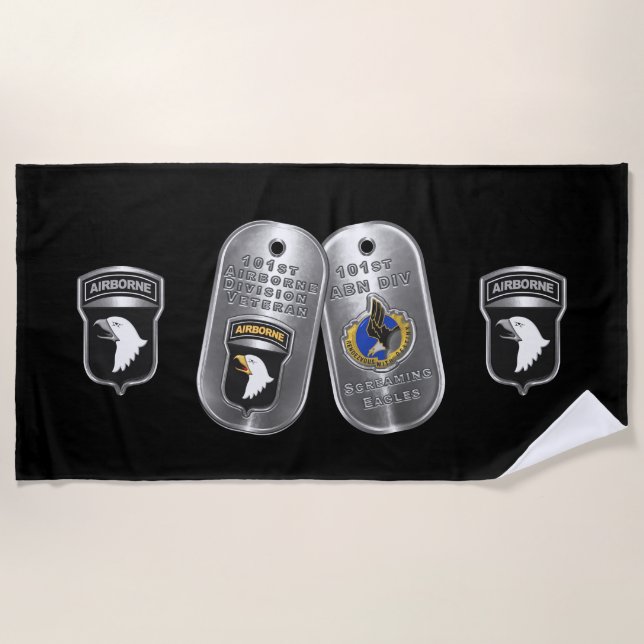  101st Airborne Division Customised Beach Towel (Front)