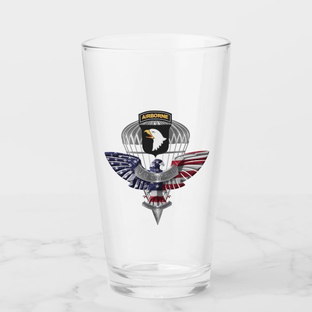101st Airborne Division Customised Eagle Glass (Front)