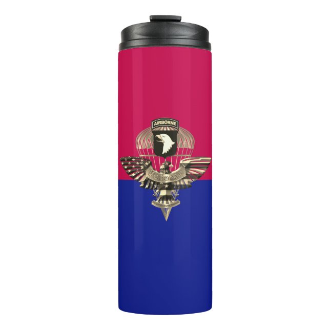 101st Airborne Division Golden Eagle Veteran Thermal Tumbler (Front)