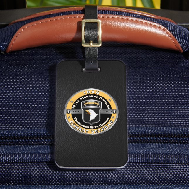 101st Airborne Division Iraq Veteran  Luggage Tag (Front Insitu 2)