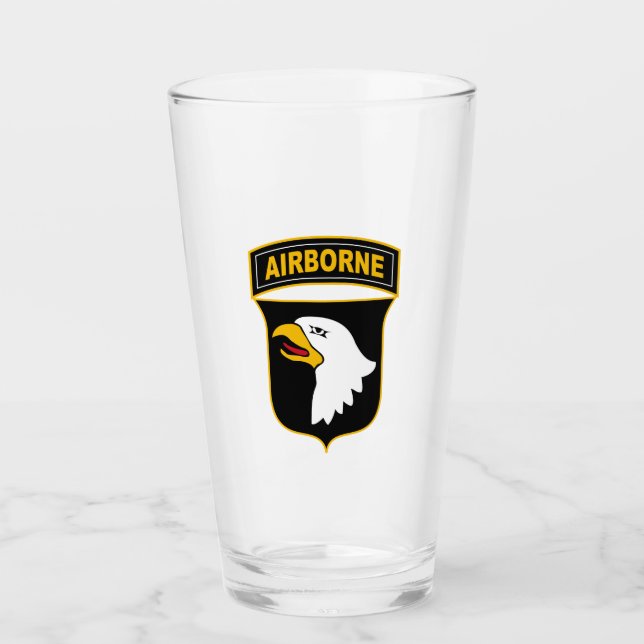 101st Airborne Division Military Veteran Glass (Front)