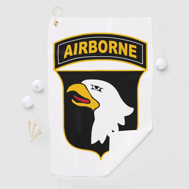 101st Airborne Division Military Veteran Golf Towel (InSitu)