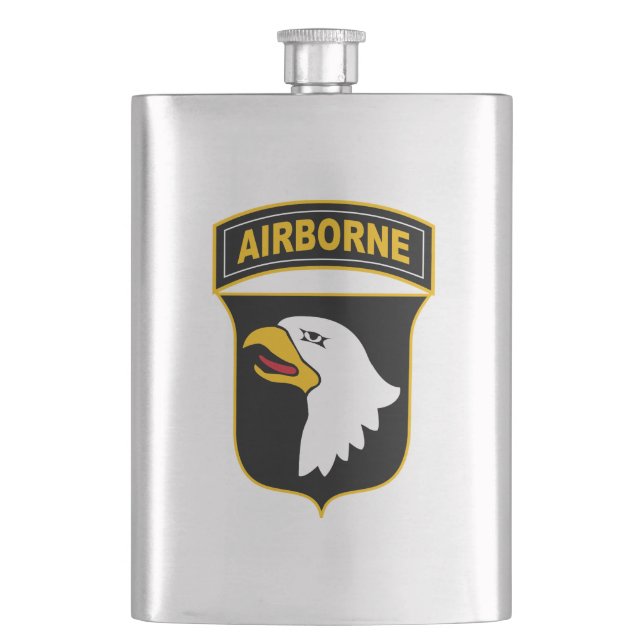 101st Airborne Division Military Veteran Hip Flask (Front)