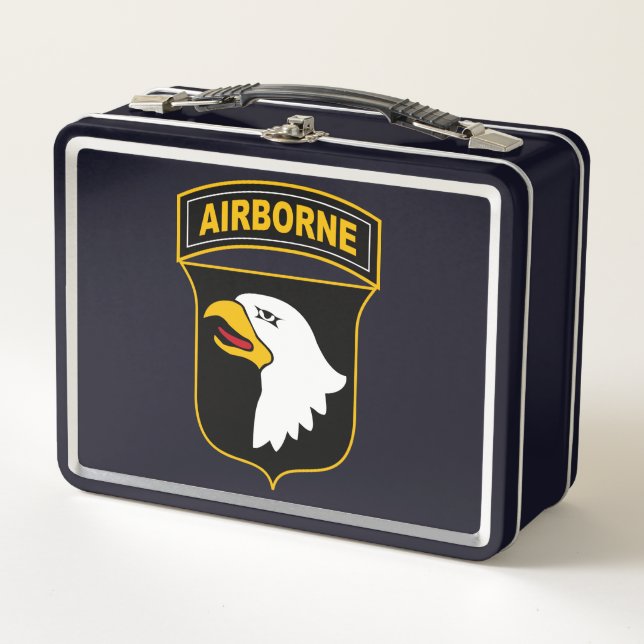 101st Airborne Division Military Veteran Metal Lunch Box (Front)