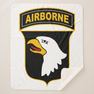 101st Airborne Division Military Veteran Sherpa Blanket