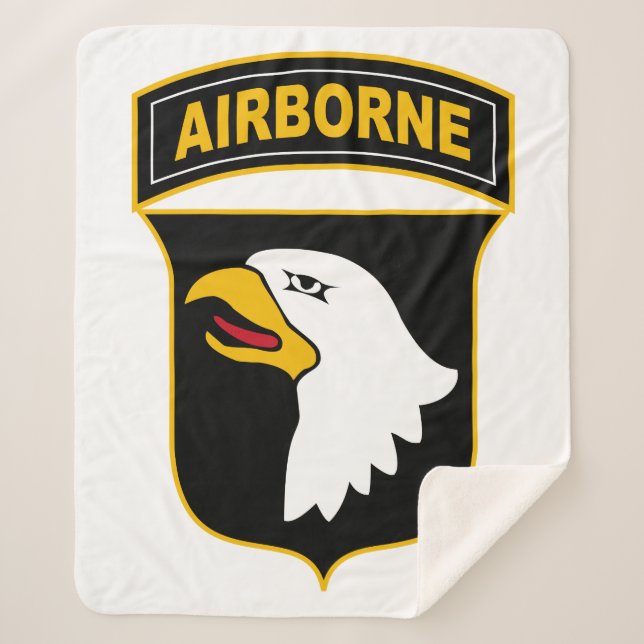 101st Airborne Division Military Veteran Sherpa Blanket (Front)