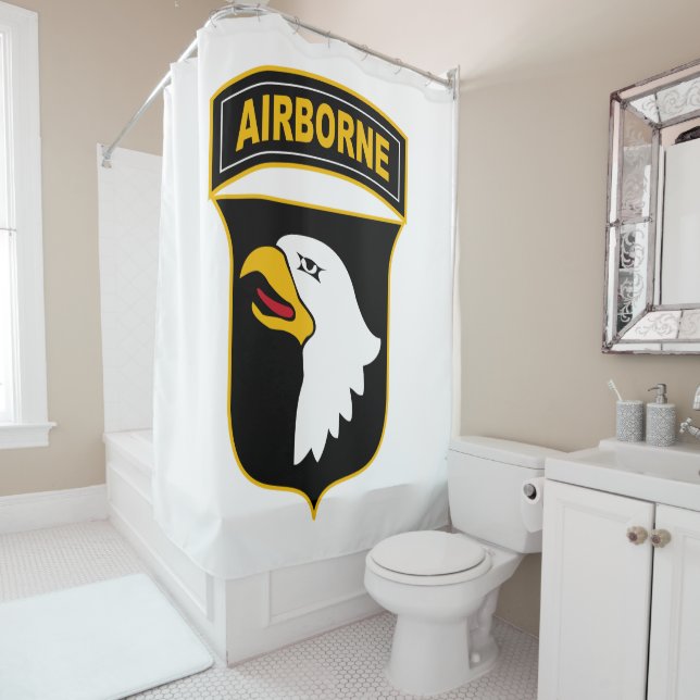 101st Airborne Division Military Veteran Shower Curtain (In Situ)