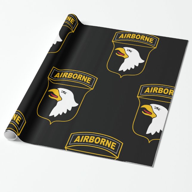 101st Airborne Division Military Veteran Wrapping Paper (Unrolled)
