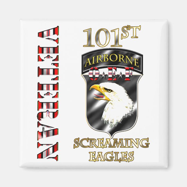 101st Airborne Division OEF Veteran Magnet (Front)