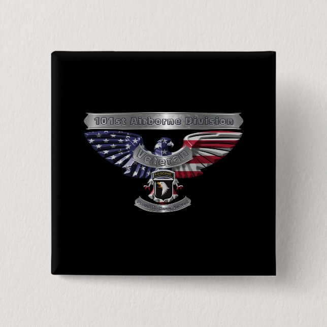 101st Airborne Division “Proud To Have Served” 15 Cm Square Badge (Front)