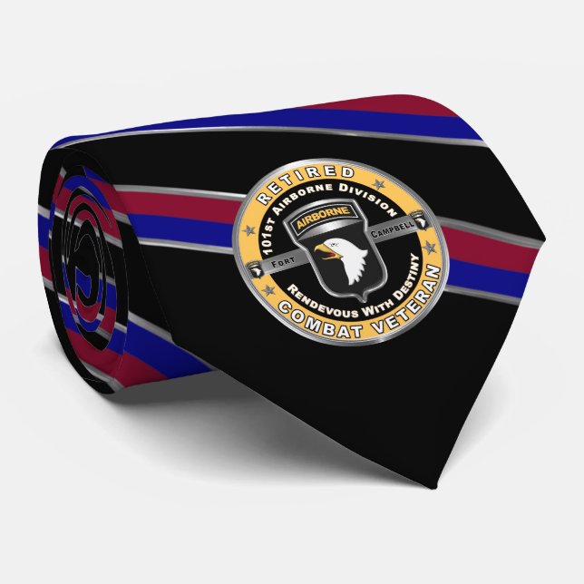 101st Airborne Division  Retired  Tie (Rolled)