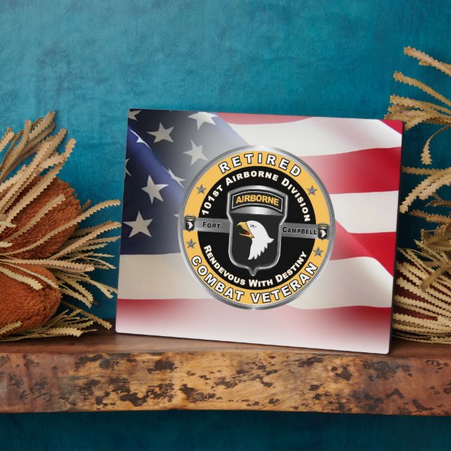 101st  Airborne Division Retired Veteran Plaque (Side)