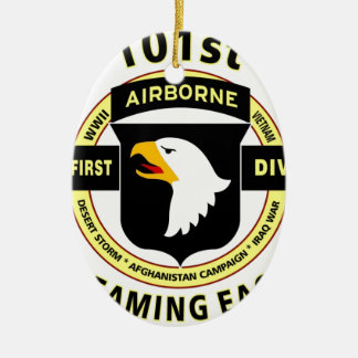 101ST AIRBORNE DIVISION "SCREAMING EAGLES" CERAMIC TREE DECORATION